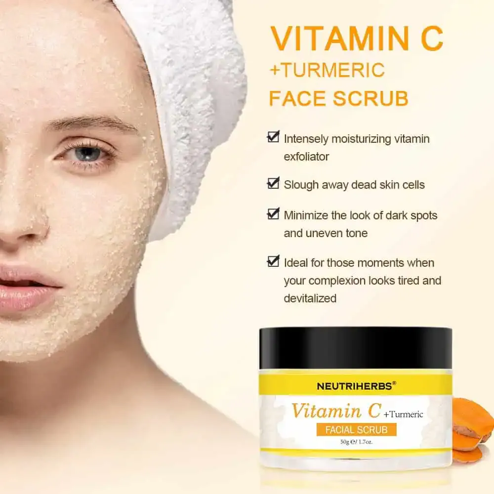 Neutriherbs Vitamin C + Tumeric Facial Scrub 50g