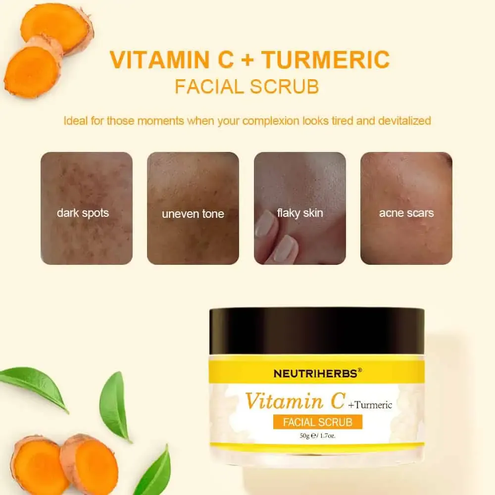 Neutriherbs Vitamin C + Tumeric Facial Scrub 50g